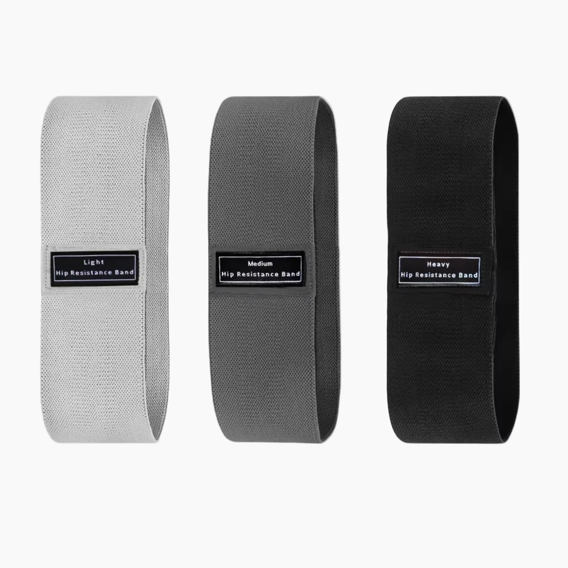 Träningsband / Miniband i textile 3-pack set med 3 motstånds nivåer