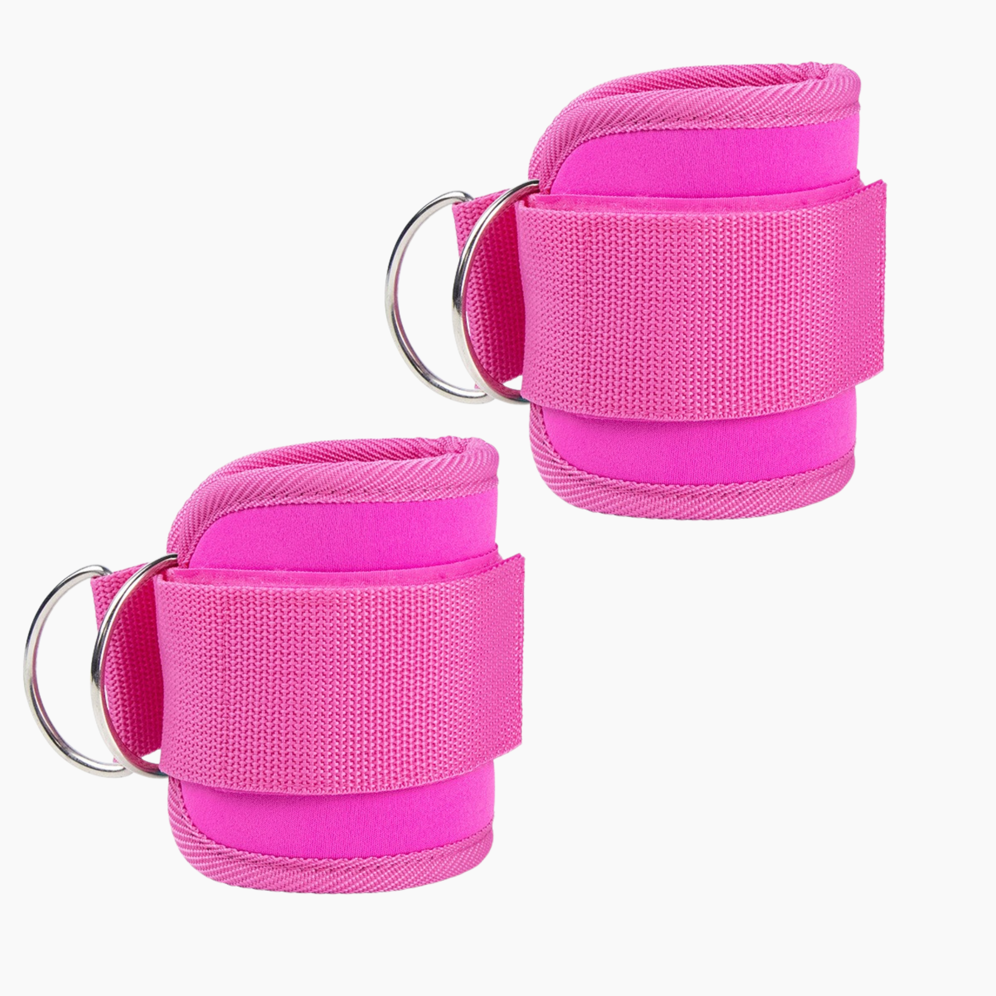 Justerbara Ankle Straps för Träning – 2-pack, Padded Neopren, Stål-D-ring