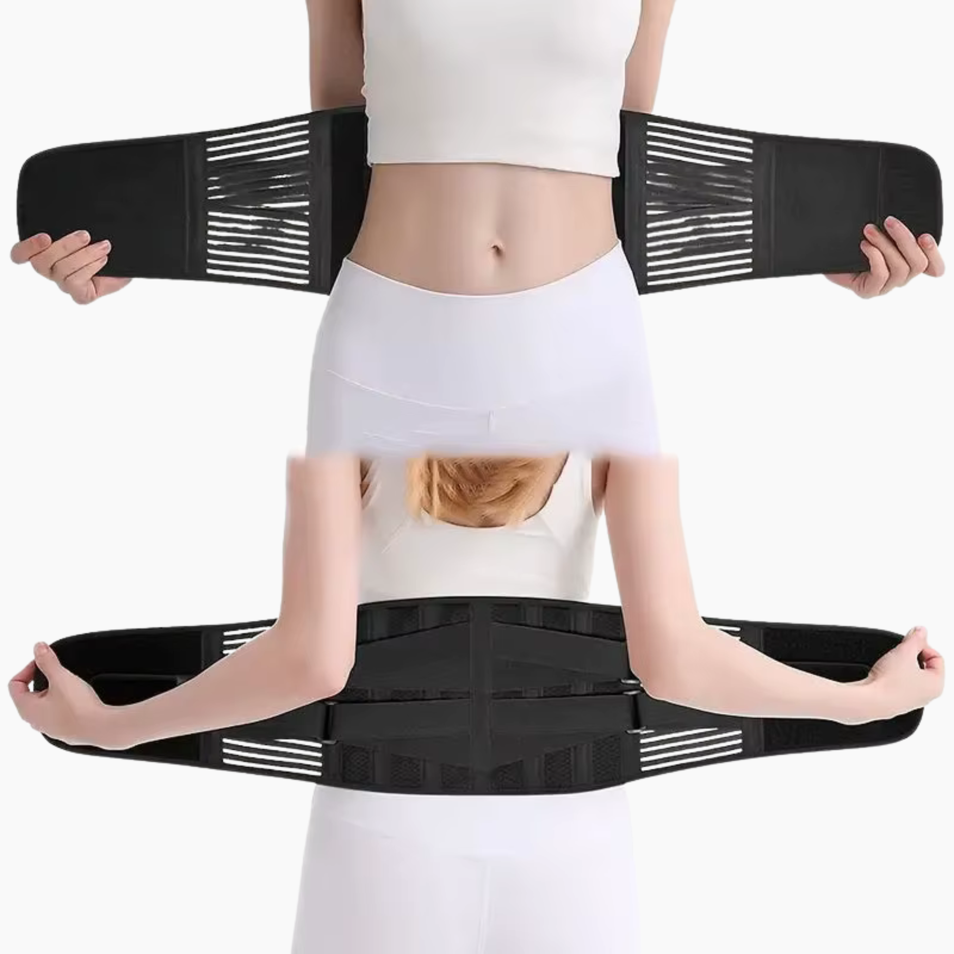 Ryggbälte för ländrygg - Stabilt ryggstöd med justerbart stöd