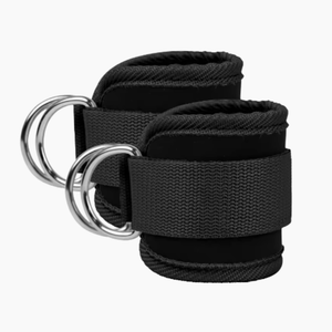 Justerbara Ankle Straps för Träning – 2-pack, Padded Neopren, Stål-D-ring