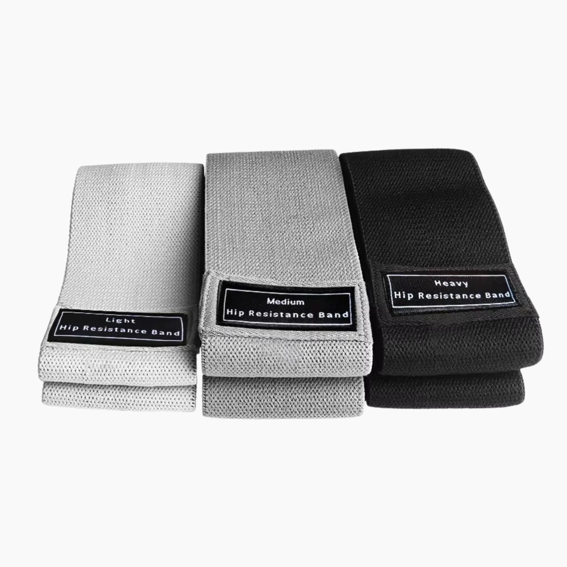 Träningsband / Miniband i textile 3-pack set med 3 motstånds nivåer