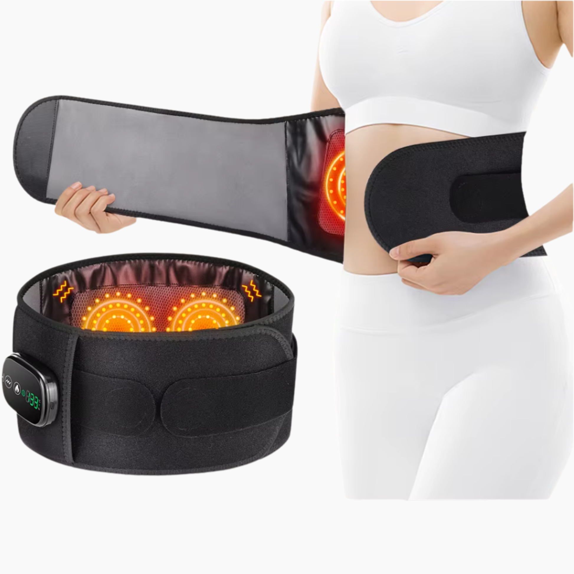 Värmebälte med Rödljusterapi & vibration mot ryggsmärta – LYFTBELT ULTRA