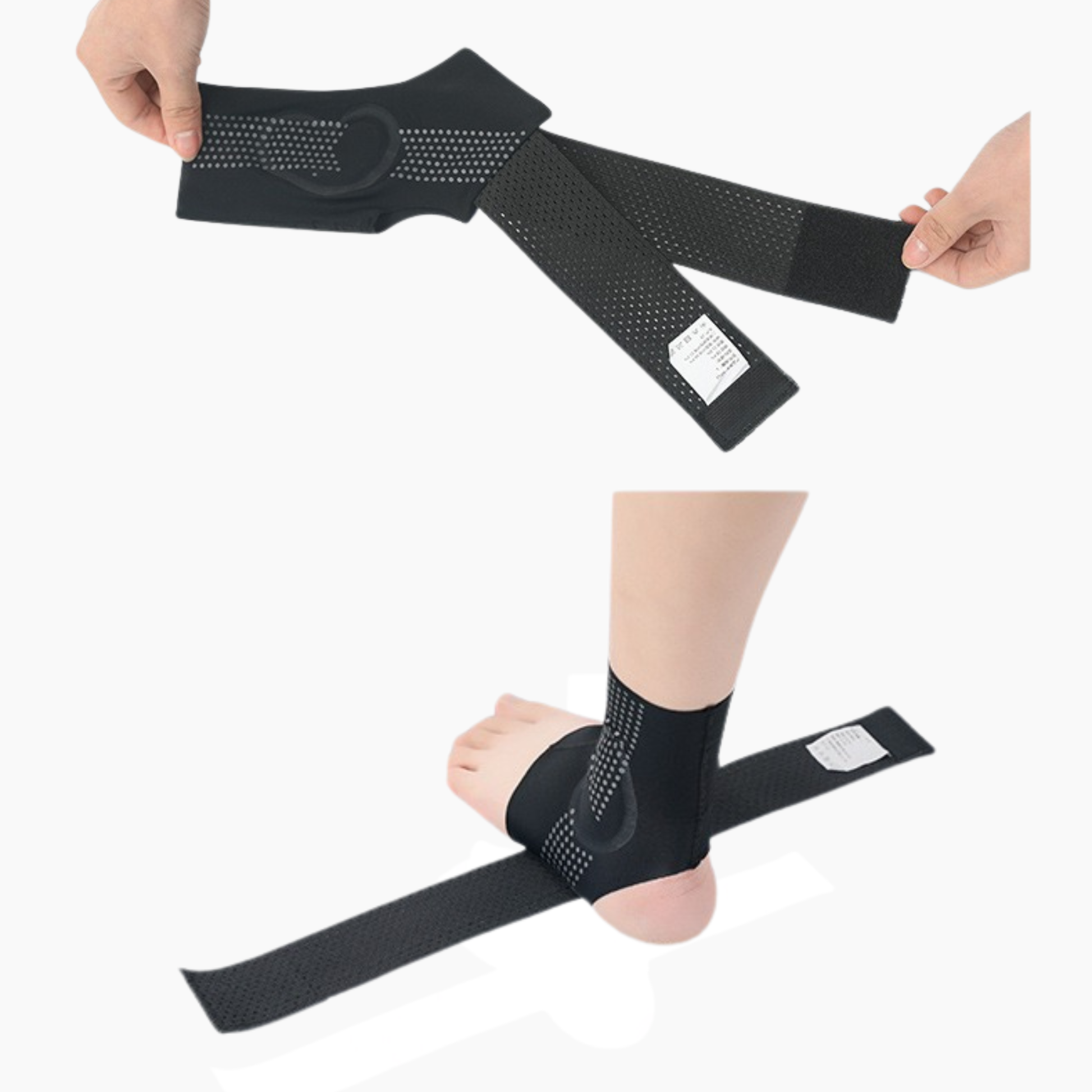 Ankelstöd 2-pack med 8-formad stabilisering – Stötdämpning, hög elasticitet & andningsbart material