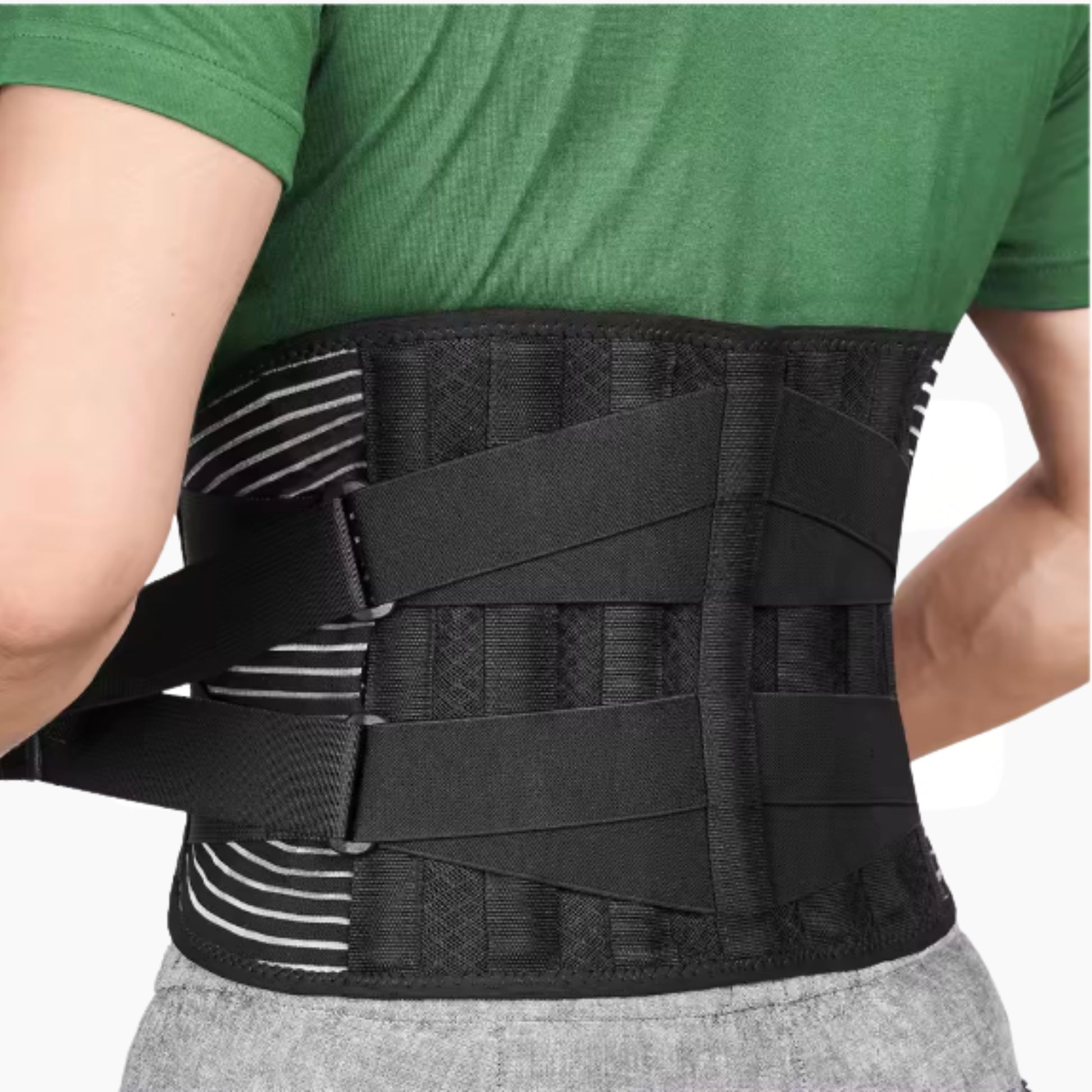 Ryggbälte för ländrygg - Stabilt ryggstöd med justerbart stöd