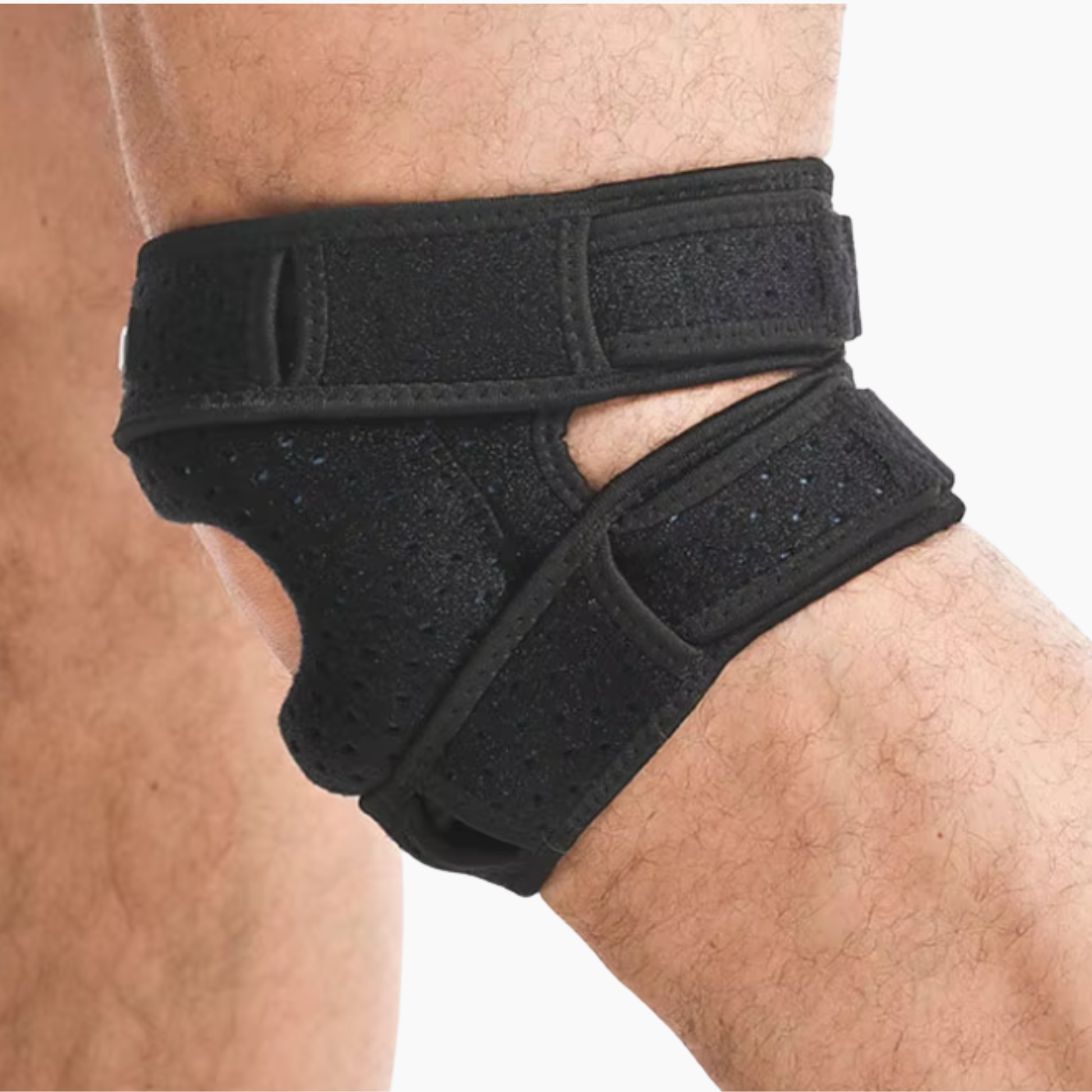 FLEX Knästöd - Justerbart patellastöd med kompression – Knäskydd för träning & vardag