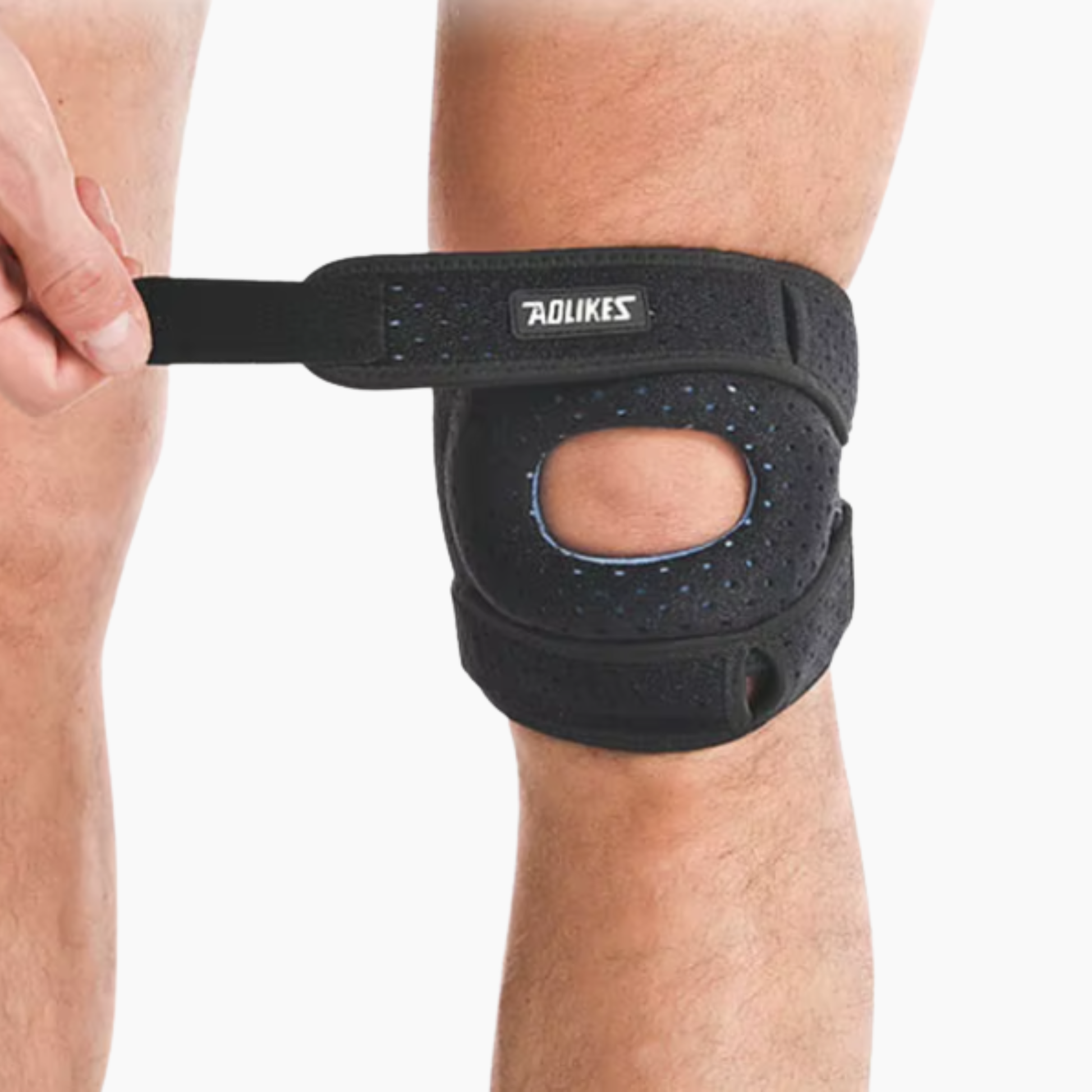 FLEX Knästöd - Justerbart patellastöd med kompression – Knäskydd för träning & vardag