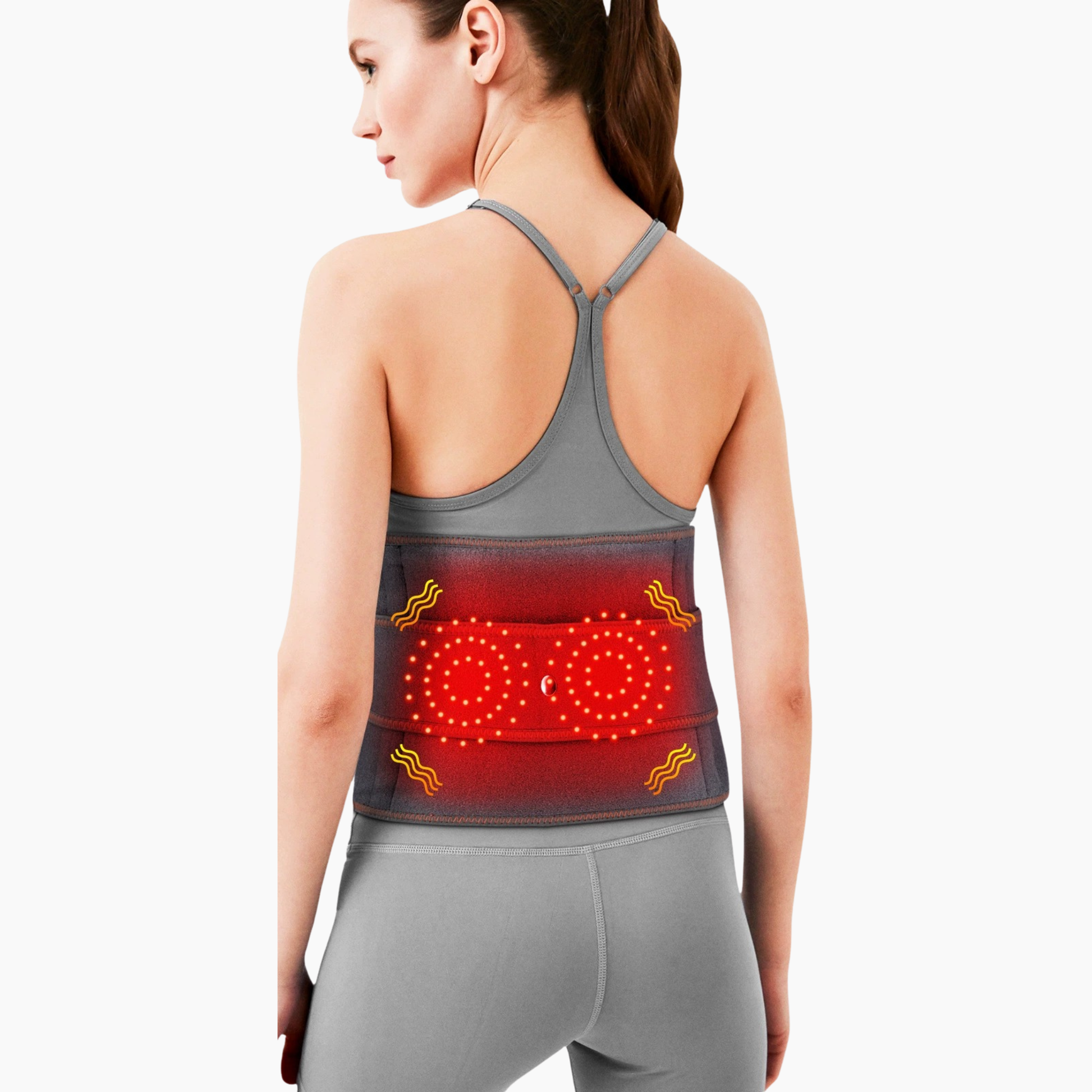 Värmebälte för ländrygg & mage - Rödljusterapi, Vibration & värme – LYFTBELT PRO