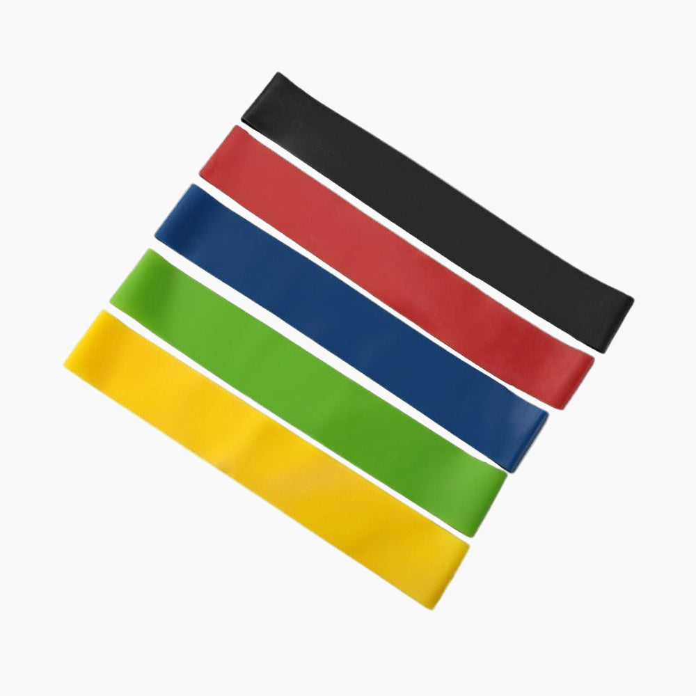 Träningsband / Miniband 5-pack  för helkroppsträning - hemmaträning, gym, yoga & pilates